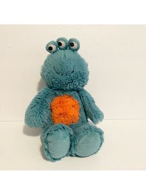 Carters 3 Eyed Monster Alien Plush Baby Toy Teal Green Orange Stuffed 2016 Lovey